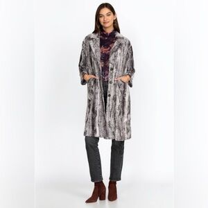 Johnny Was Old Money AKELA LAPEL FAUX FUR JACKET XS